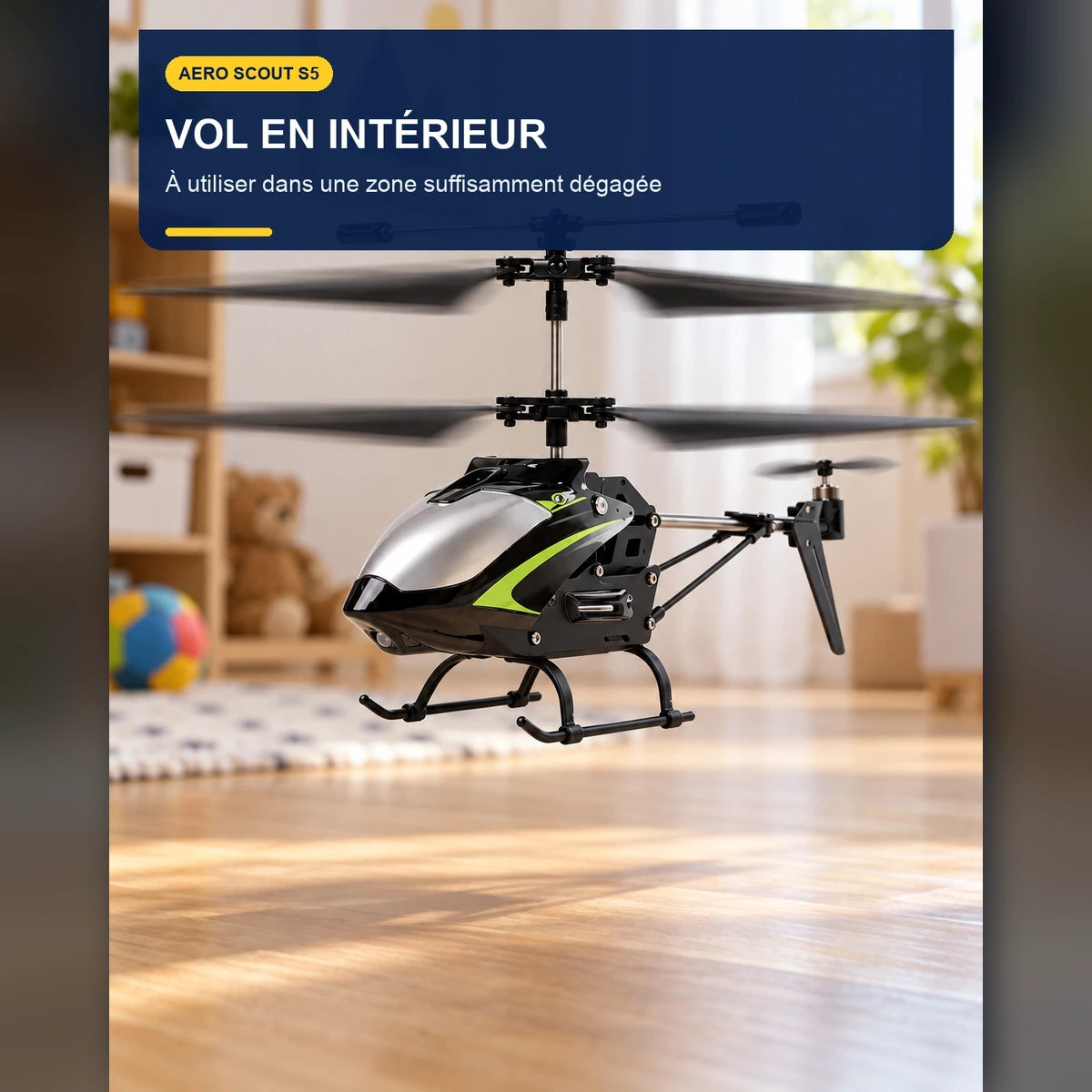 Hélicoptère télécommandé débutant – Aero Scout S5 — fonctionnalité 1