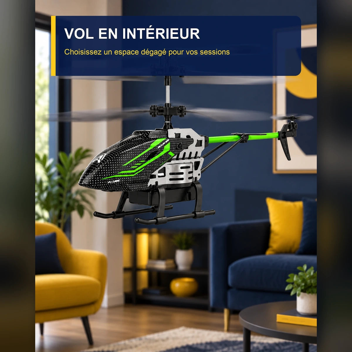 Hélicoptère télécommandé lumineux – Nova Rotor J8 — fonctionnalité 1