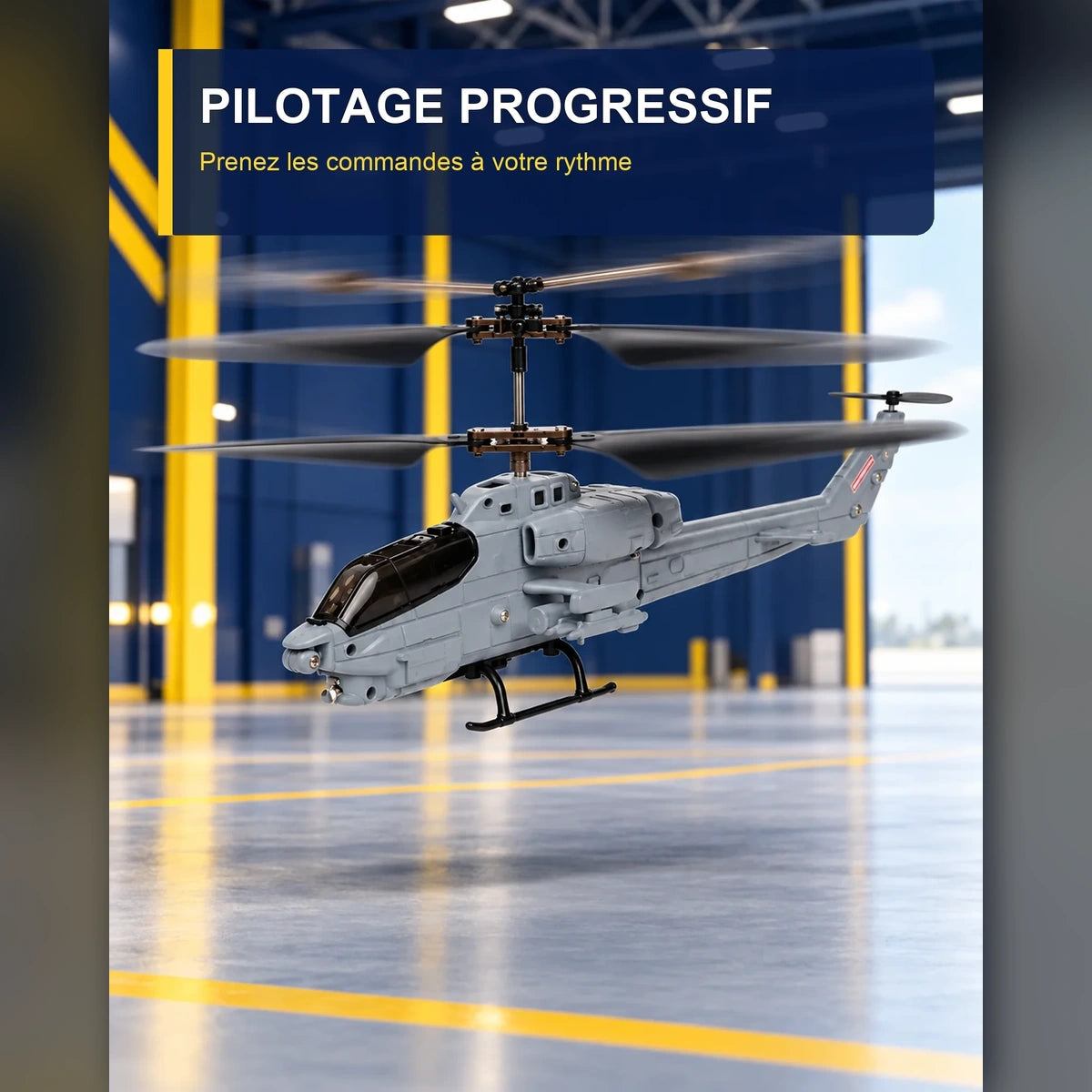 Hélicoptère télécommandé militaire – Cobra Strike H8 — fonctionnalité 1
