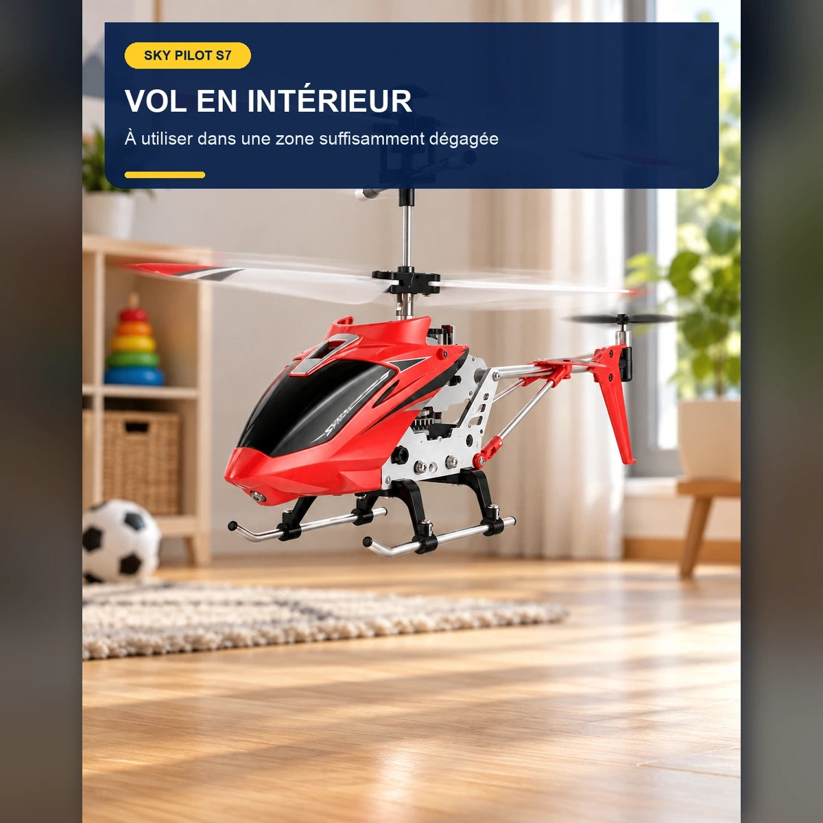 Hélicoptère télécommandé stable – Sky Pilot S7 — fonctionnalité 1