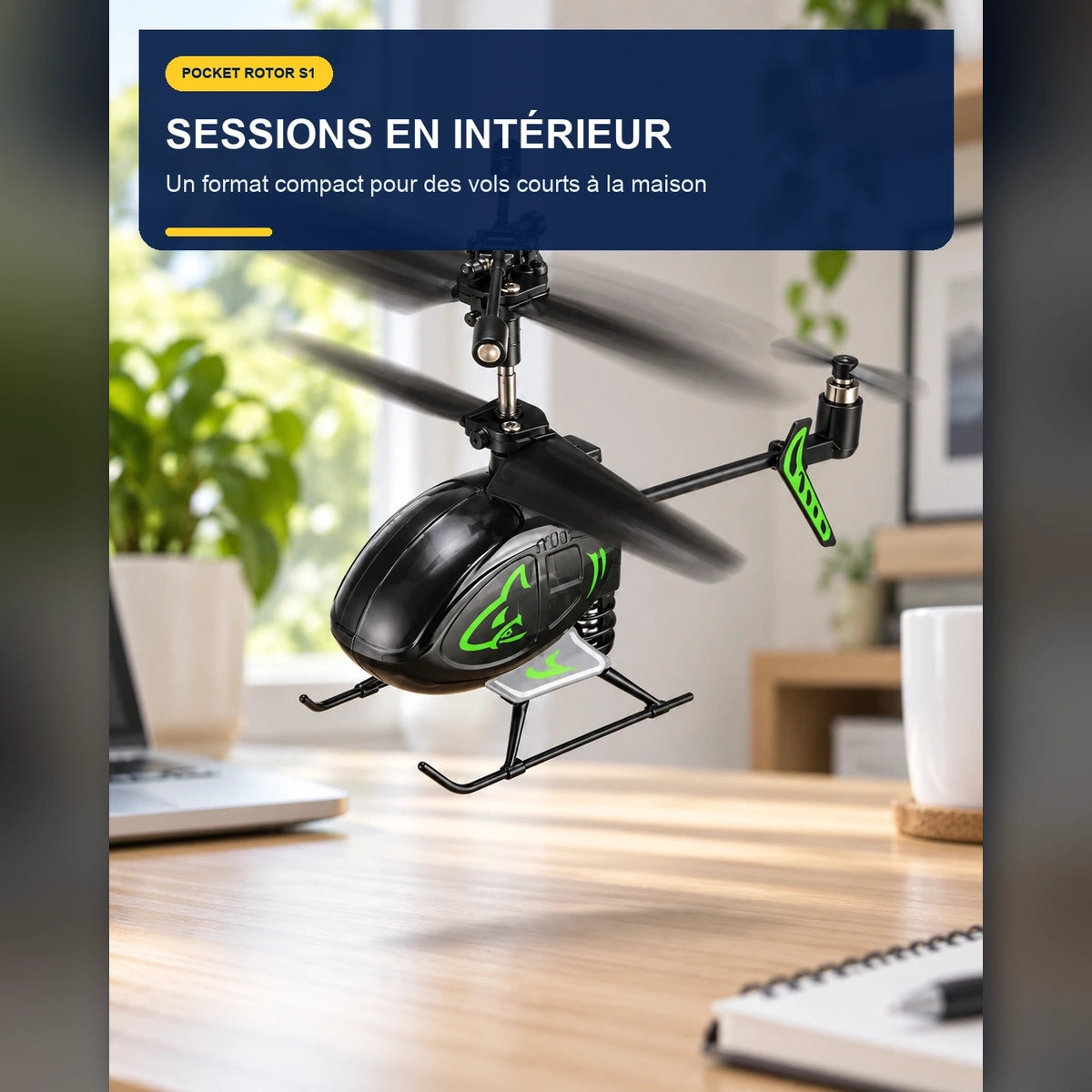 Mini hélicoptère télécommandé – Pocket Rotor S1 — fonctionnalité 1