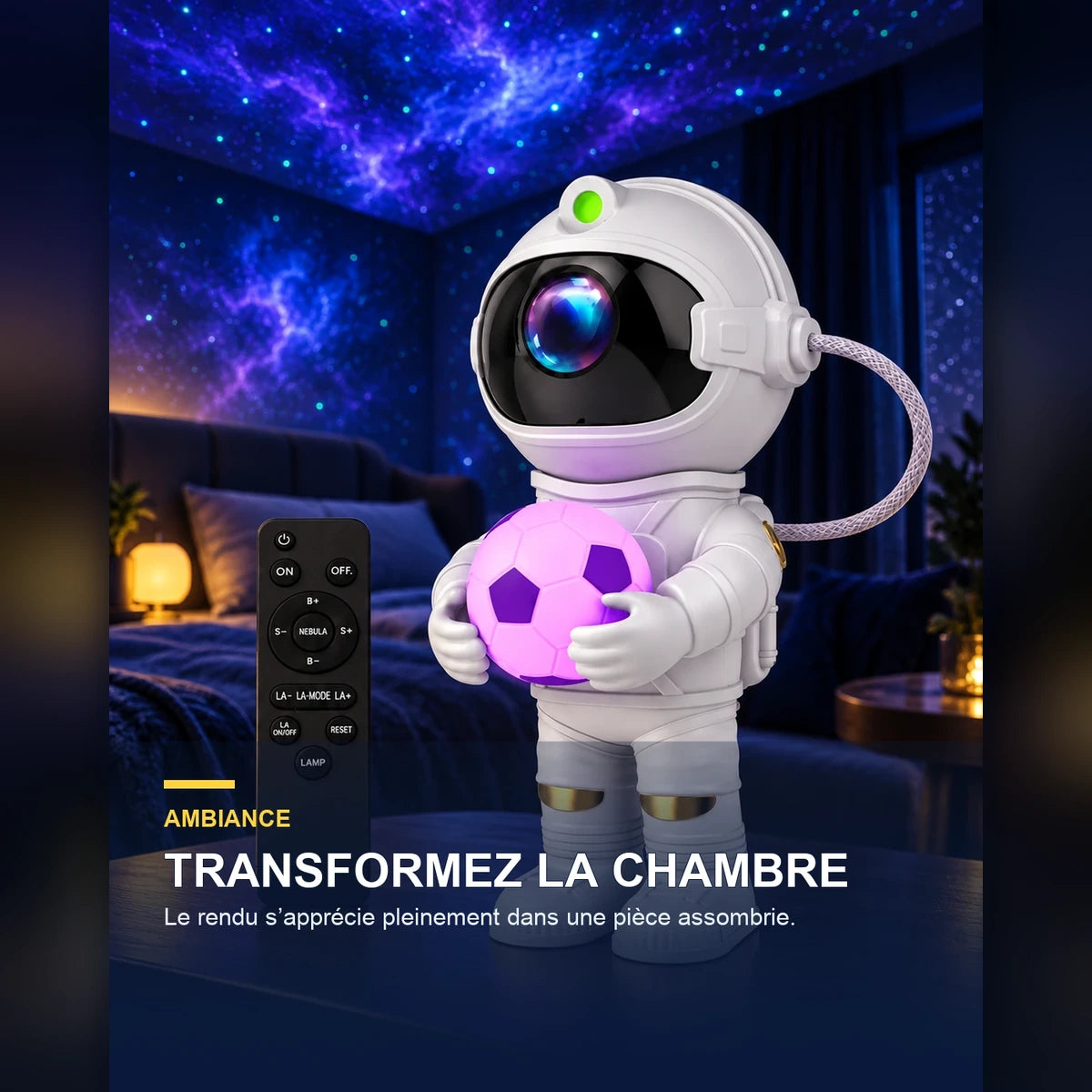 Projecteur ciel étoilé football – Goalaxy — fonctionnalité 1