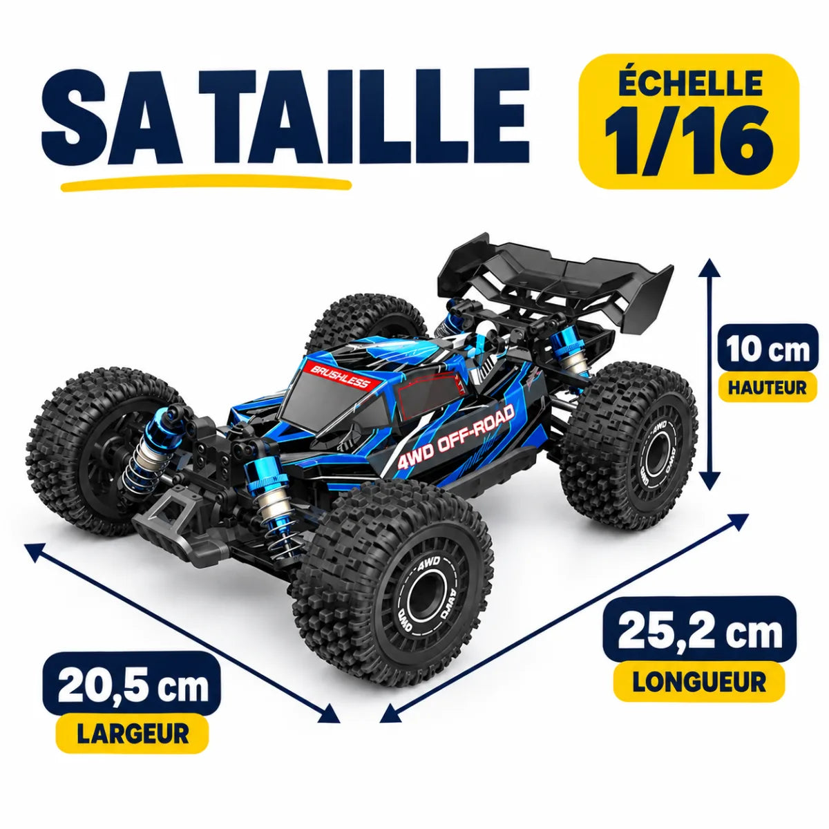 Rocket Trail 16 : 25,2 cm, 20,5 cm, 10 cm, échelle 1/16