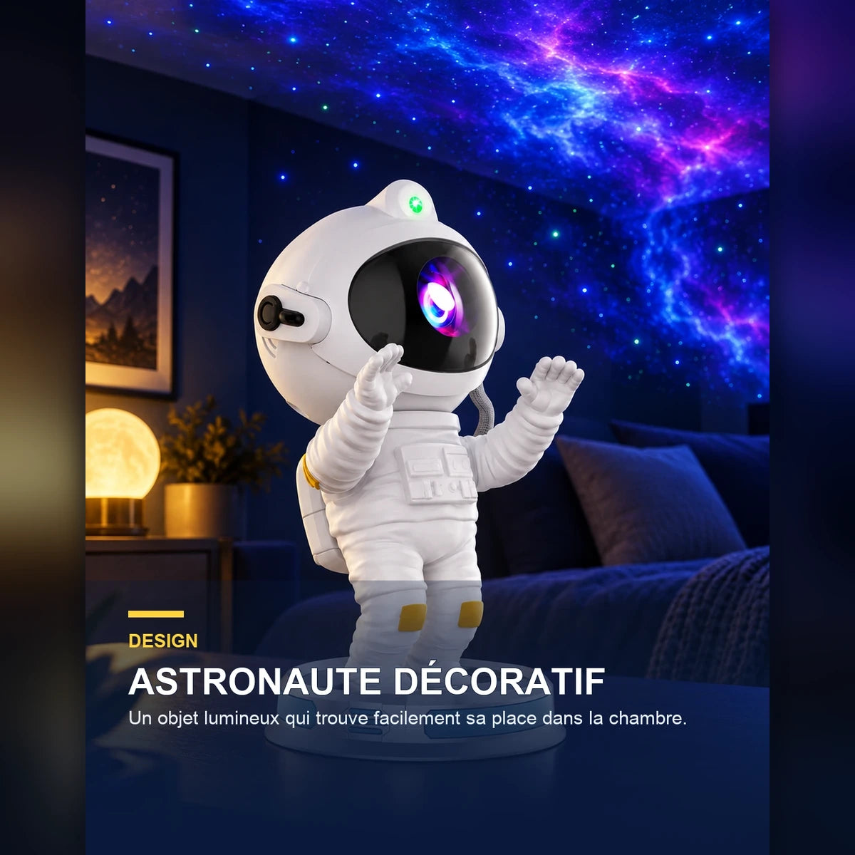 Projecteur ciel étoilé avec minuterie – LunaPilot — fonctionnalité 1