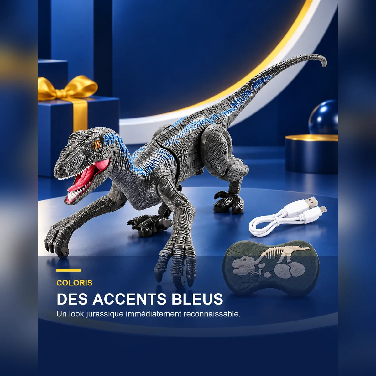 Vélociraptor télécommandé 44 cm – Raptor Strike 44 — fonctionnalité 1