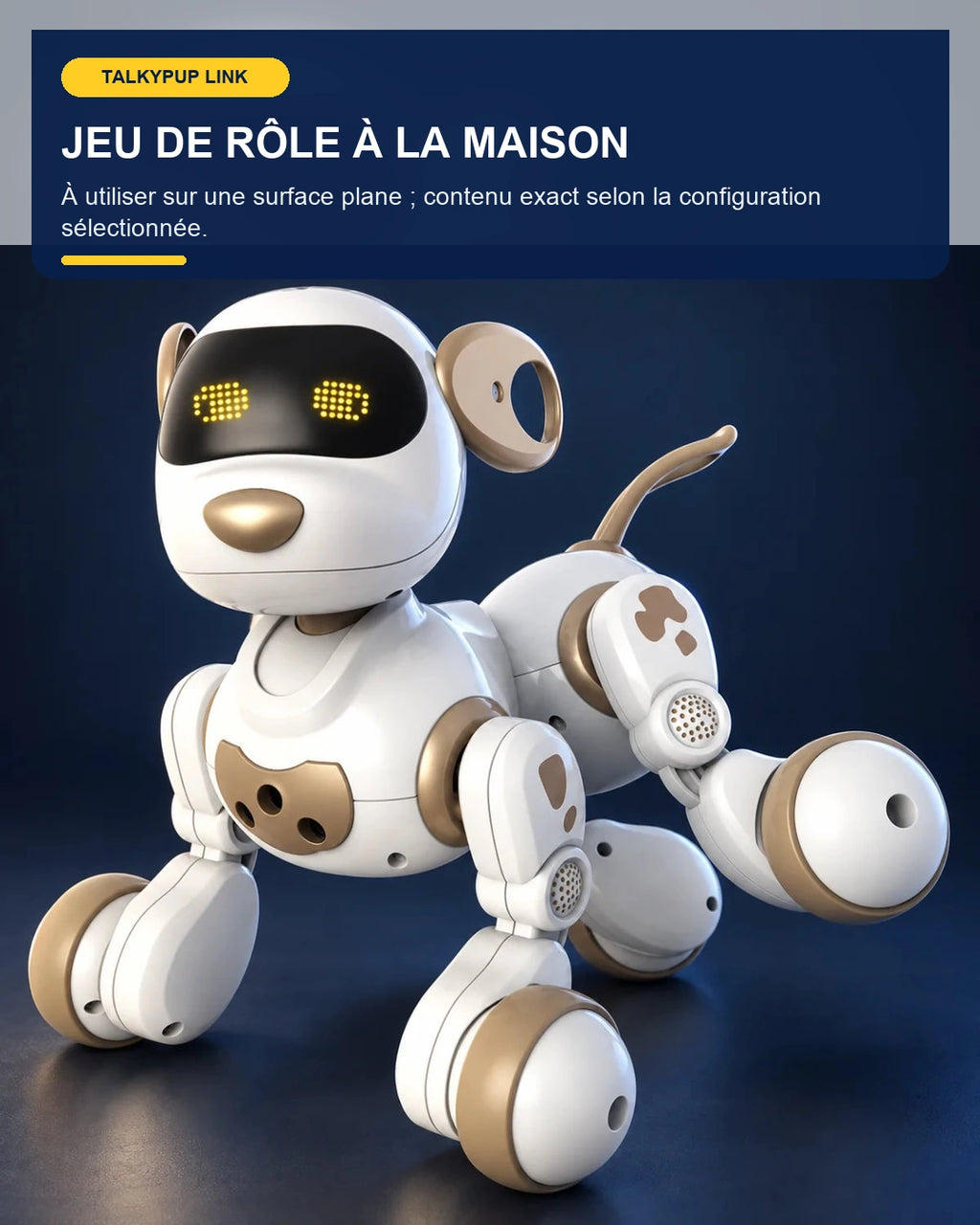 Chien robot interactif télécommandé – TalkyPup Link – fonctionnalité 3 – Gift Mello
