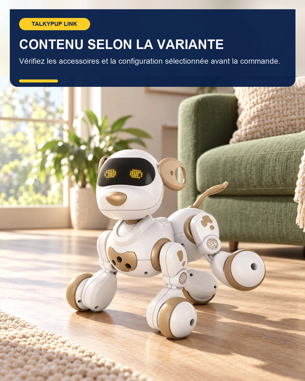 Chien robot interactif télécommandé – TalkyPup Link – fonctionnalité 6 – Gift Mello