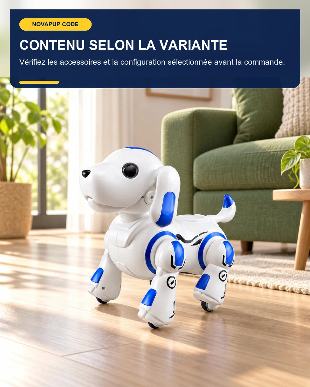 Chien robot programmable – NovaPup Code – fonctionnalité 6 – Gift Mello