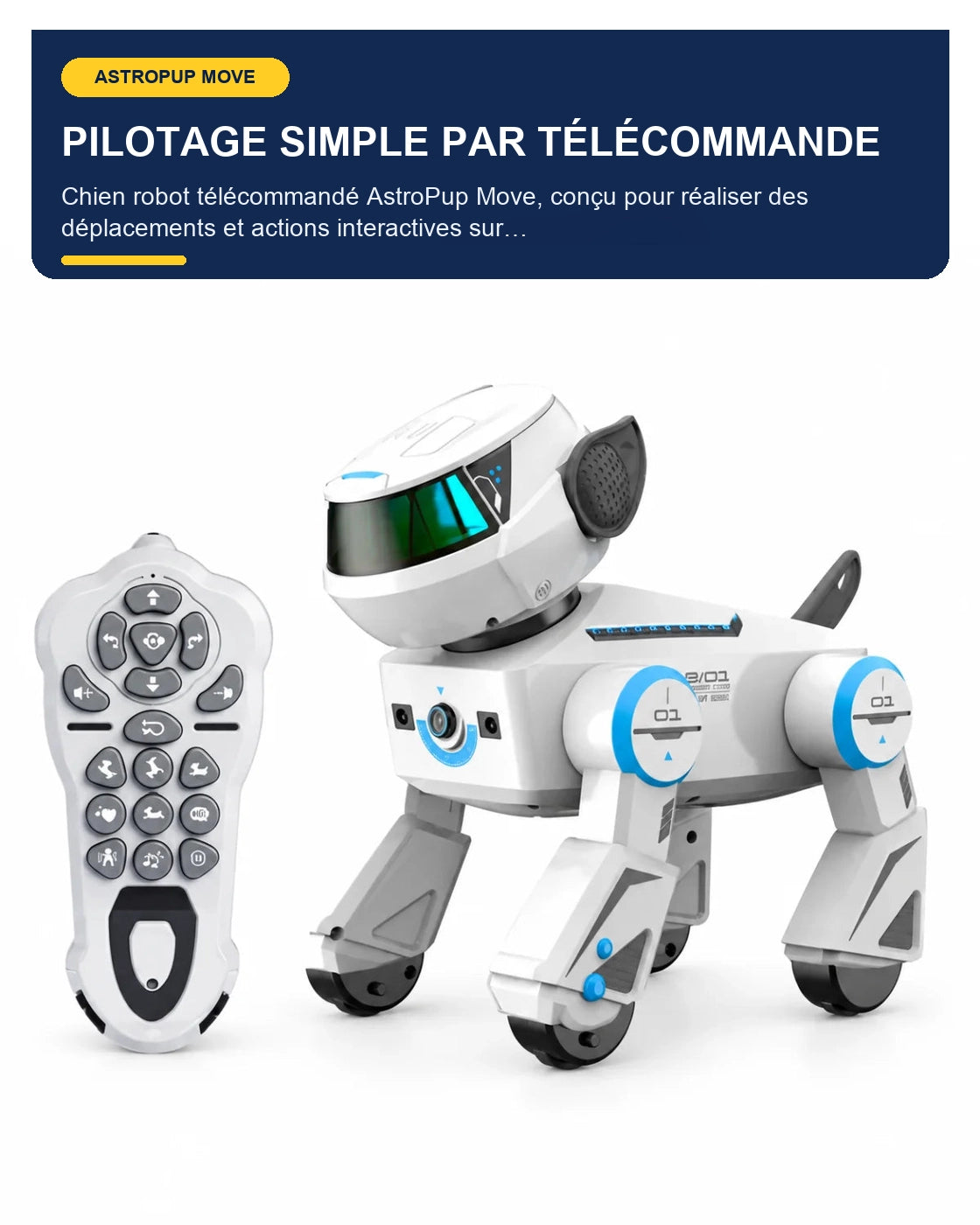 Chien robot télécommandé – AstroPup Move – fonctionnalité 1 – Gift Mello