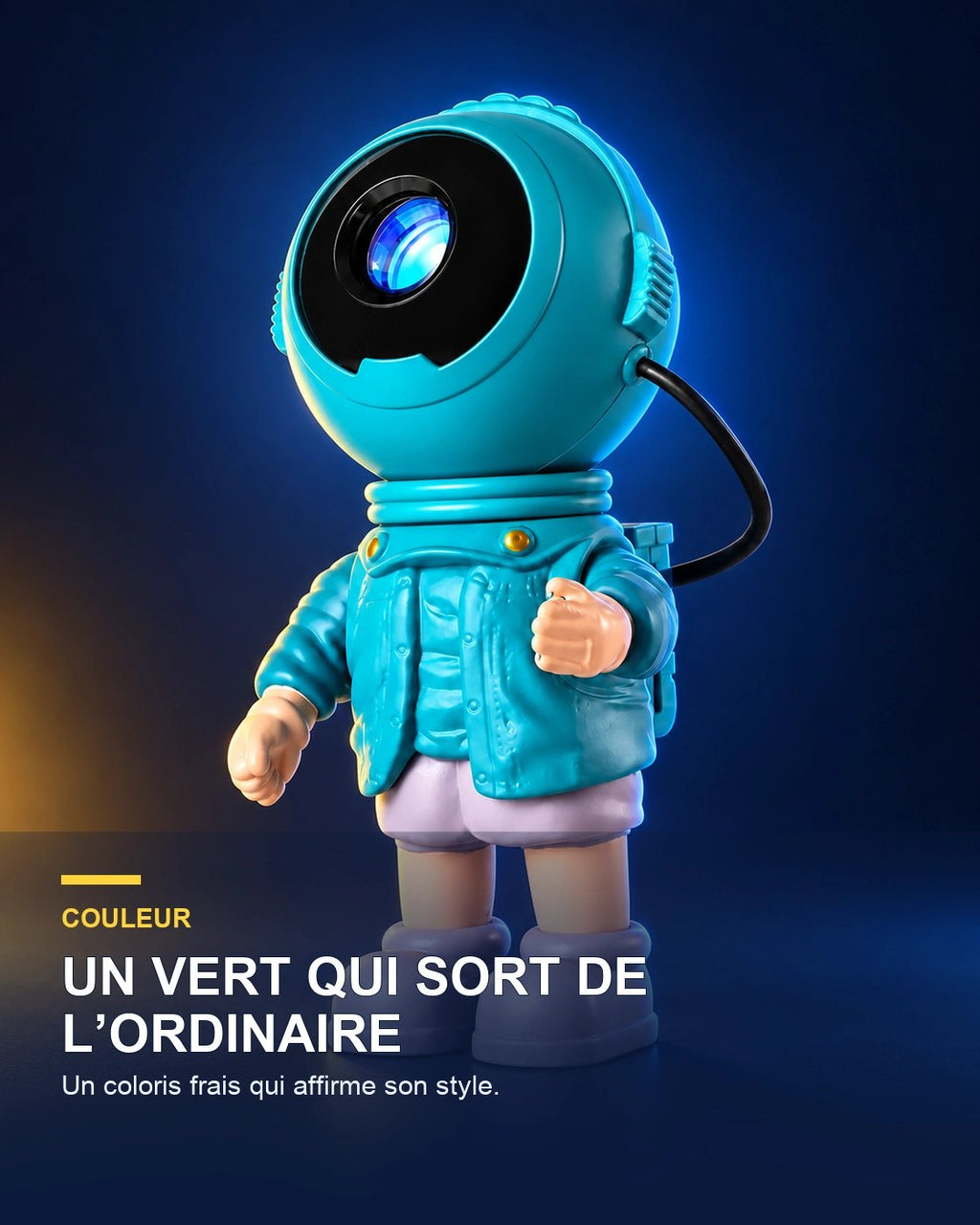 Projecteur ciel étoilé à motifs – CosmoMint — fonction clé — Gift Mello