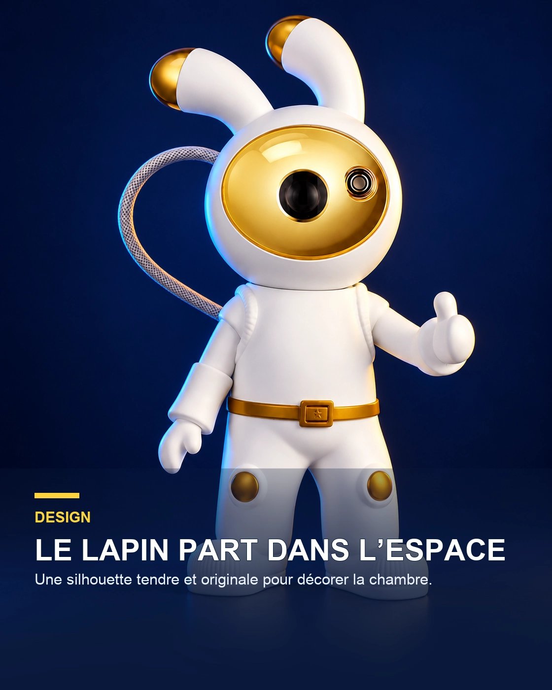Projecteur ciel étoilé lapin – MoonBunny — fonction clé — Gift Mello