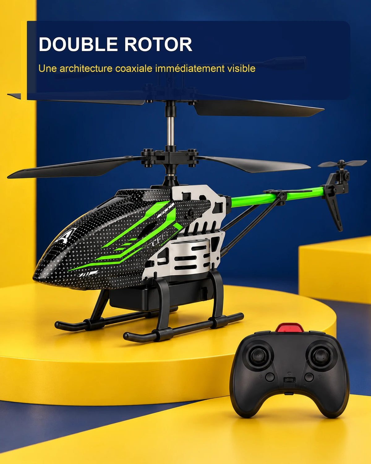 Hélicoptère télécommandé lumineux – Nova Rotor J8 – vue détaillée – Gift Mello