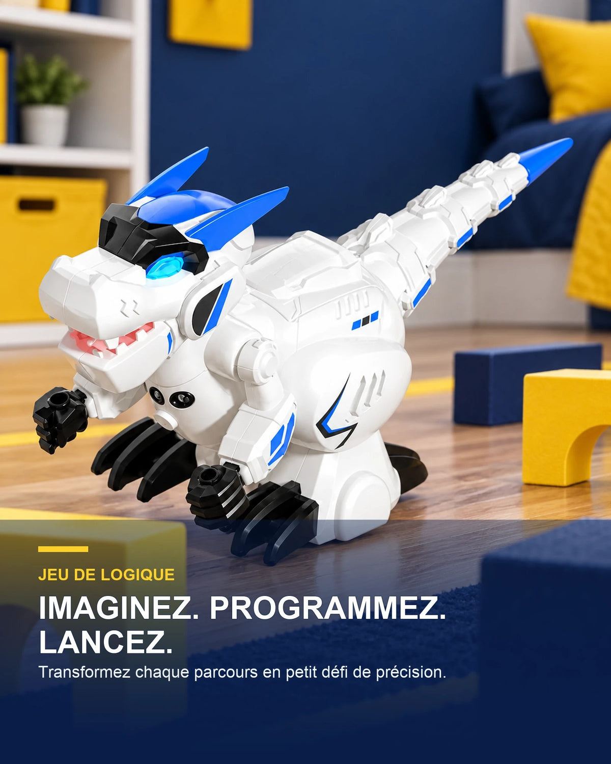 Dinosaure télécommandé programmable – Raptor Code — mise en situation — Gift Mello