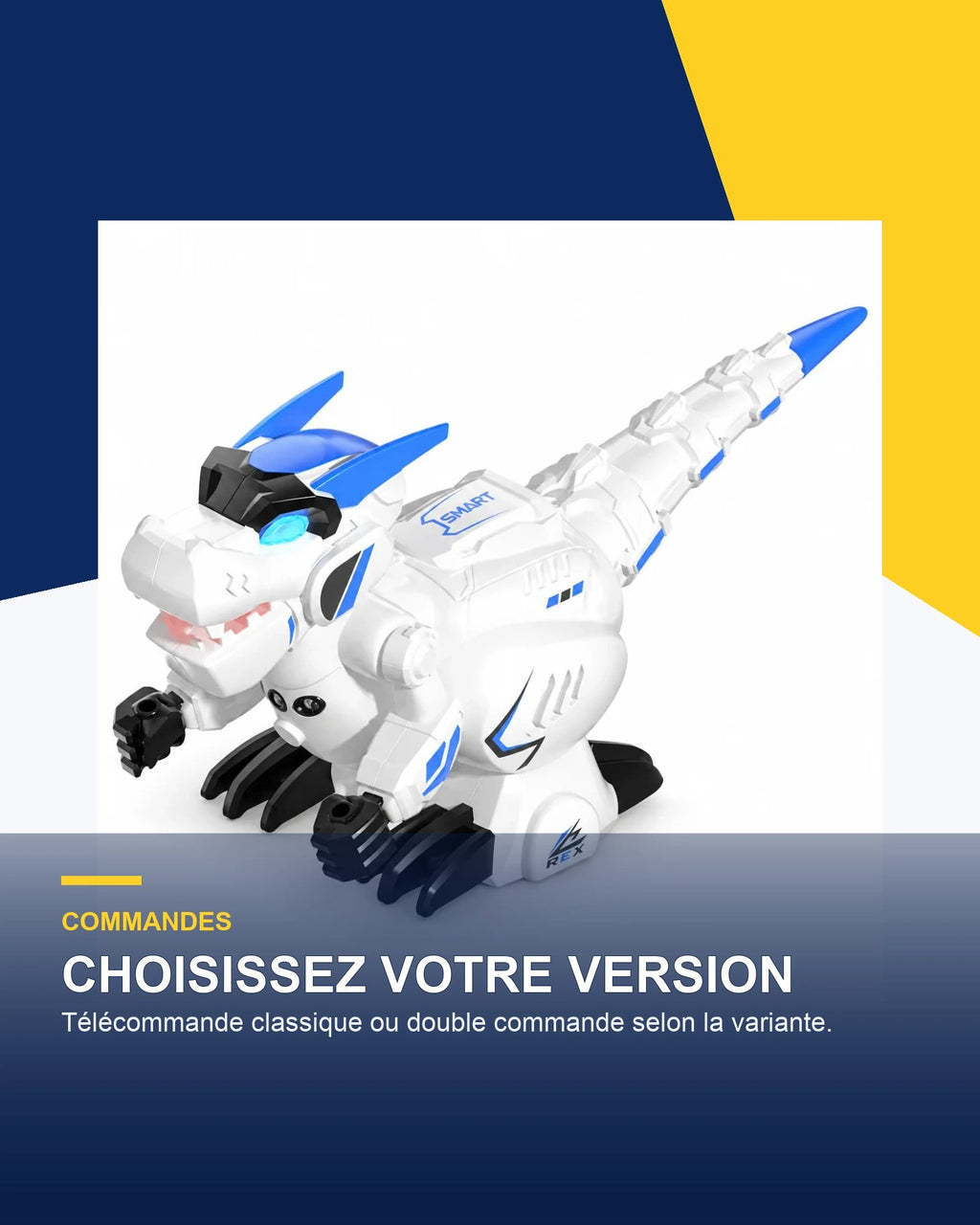 Dinosaure télécommandé programmable – Raptor Code — caractéristique clé — Gift Mello