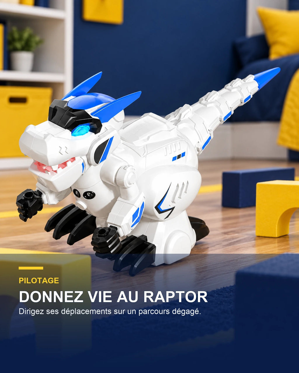 Dinosaure télécommandé programmable – Raptor Code — pilotage — Gift Mello