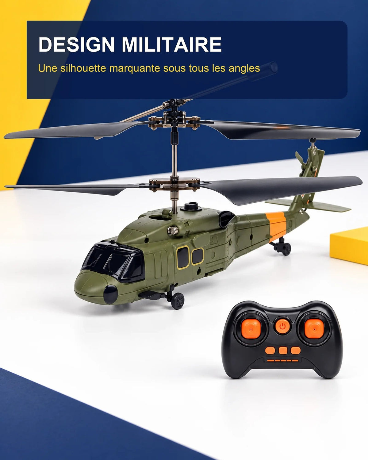 Hélicoptère télécommandé militaire – Desert Hawk H2 – vue studio – Gift Mello