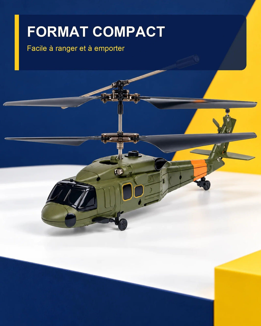 Hélicoptère télécommandé militaire – Desert Hawk H2 – vue détaillée – Gift Mello