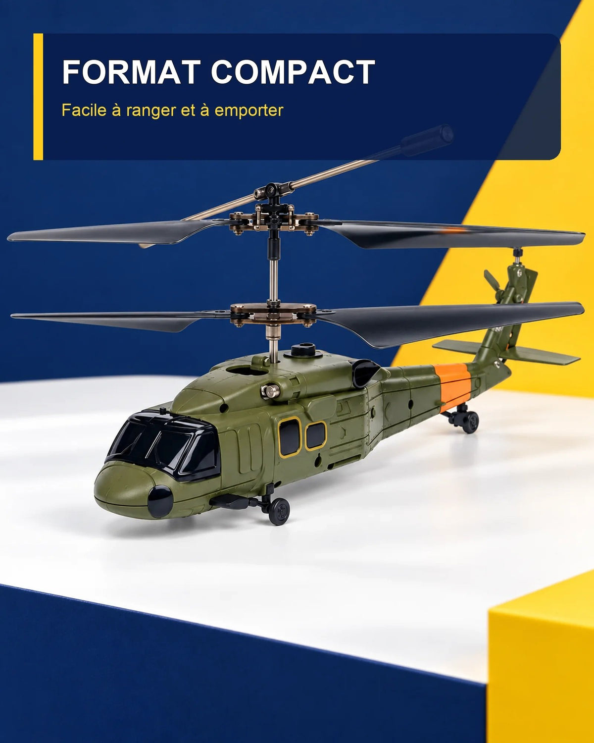 Hélicoptère télécommandé militaire – Desert Hawk H2 – vue détaillée – Gift Mello