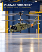 Hélicoptère télécommandé militaire – Desert Hawk H2 – vol en intérieur – Gift Mello