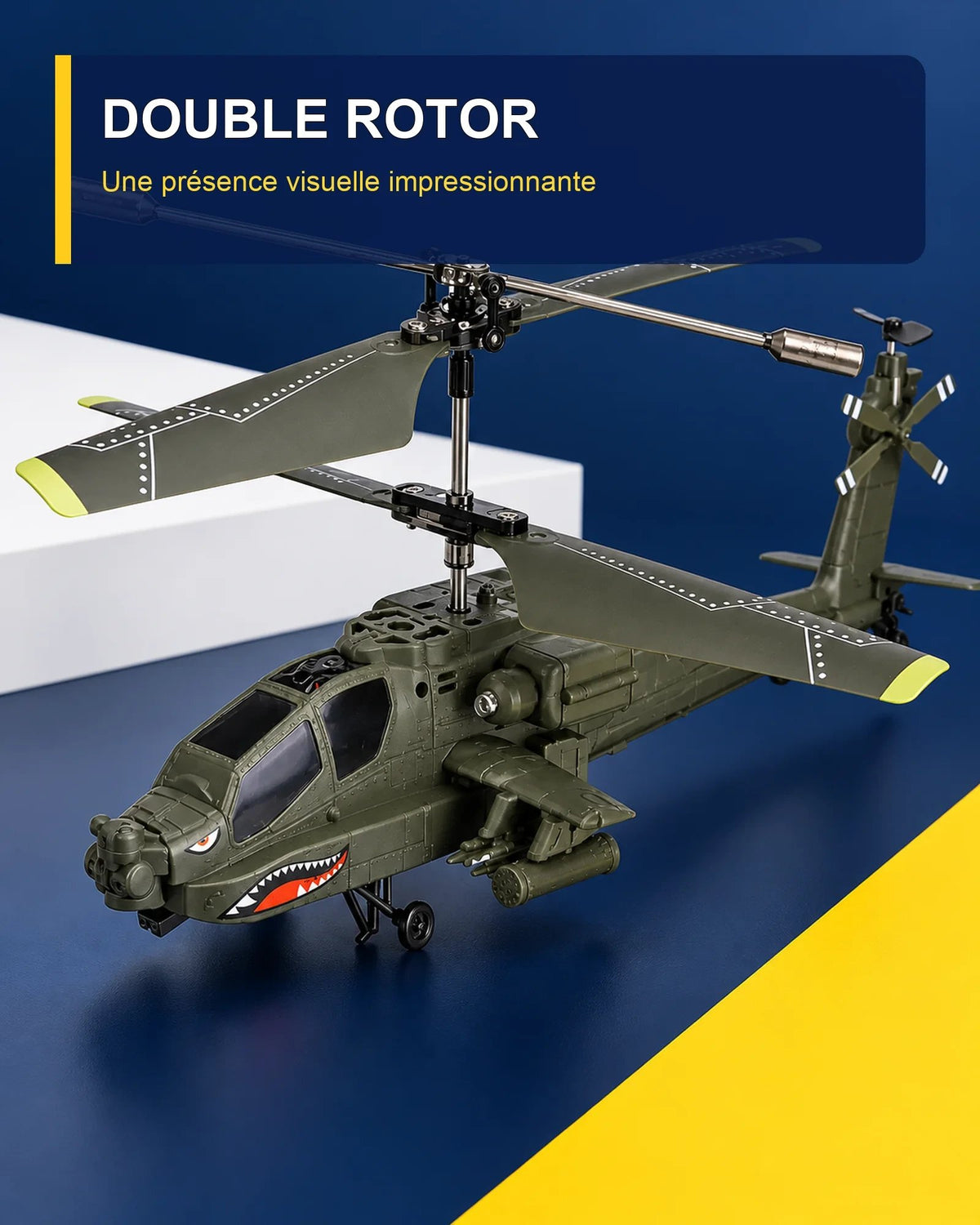 Hélicoptère télécommandé Apache – Storm G9 – vue détaillée – Gift Mello