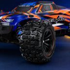 MJX Hyper Go H16DR — voiture RC tout-terrain 1/16 — gros plan de la carrosserie et des pneus — Gift Mello