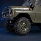 WPL C94 UAZ-469 RTR — voiture RC crawler 1/12 — gros plan de la carrosserie et des pneus — Gift Mello