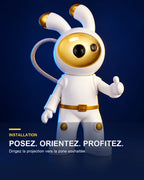 Projecteur ciel étoilé lapin – MoonBunny — mise en place — Gift Mello