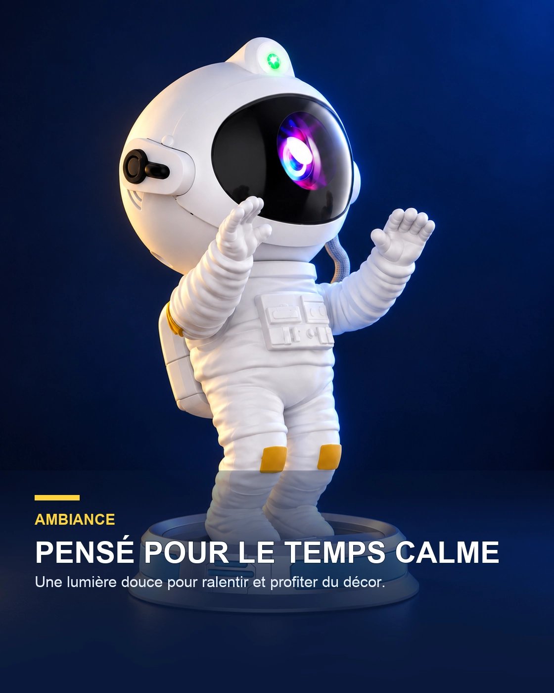 Projecteur ciel étoilé avec minuterie – LunaPilot — mise en place — Gift Mello