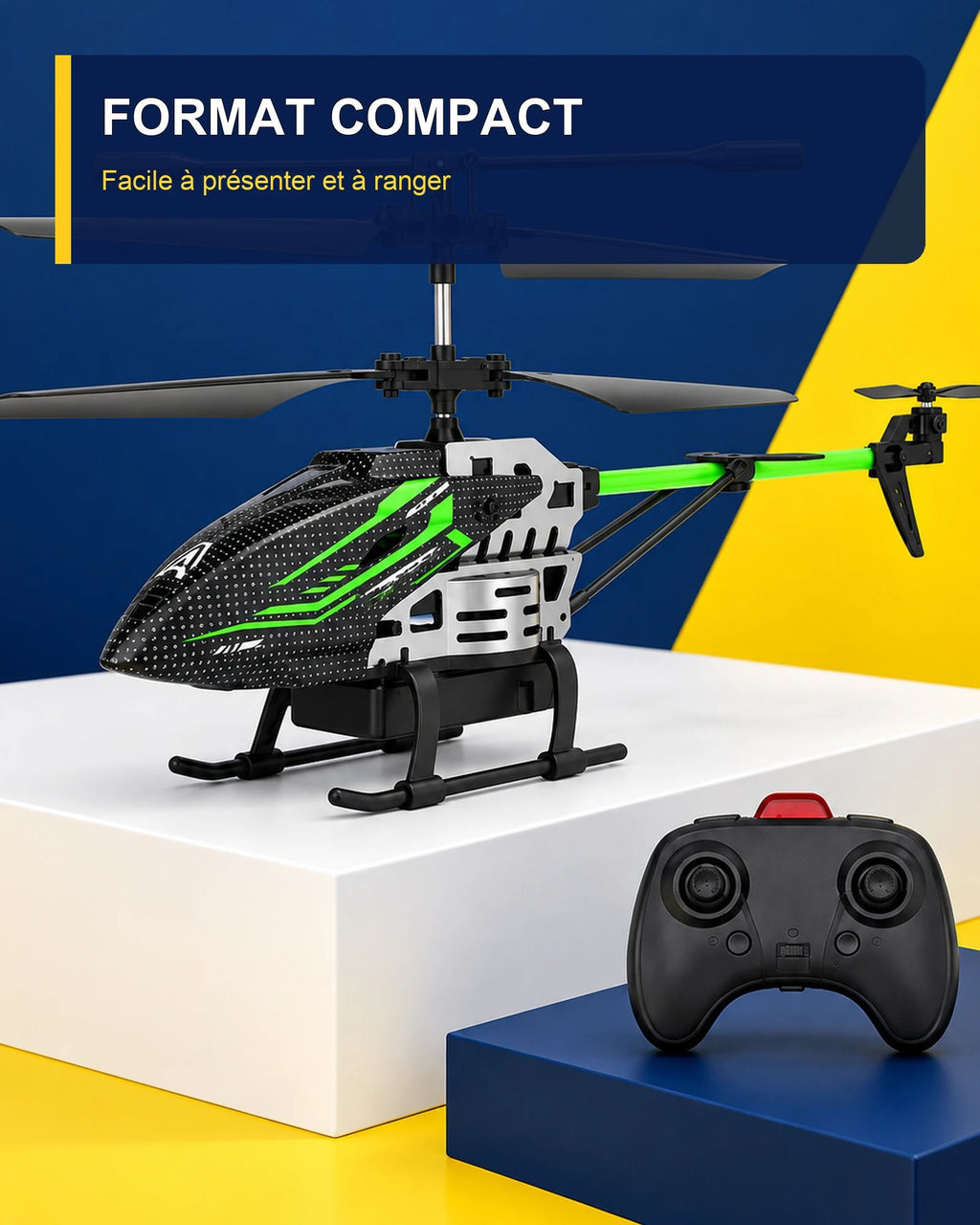 Hélicoptère télécommandé lumineux – Nova Rotor J8 – contenu du pack – Gift Mello