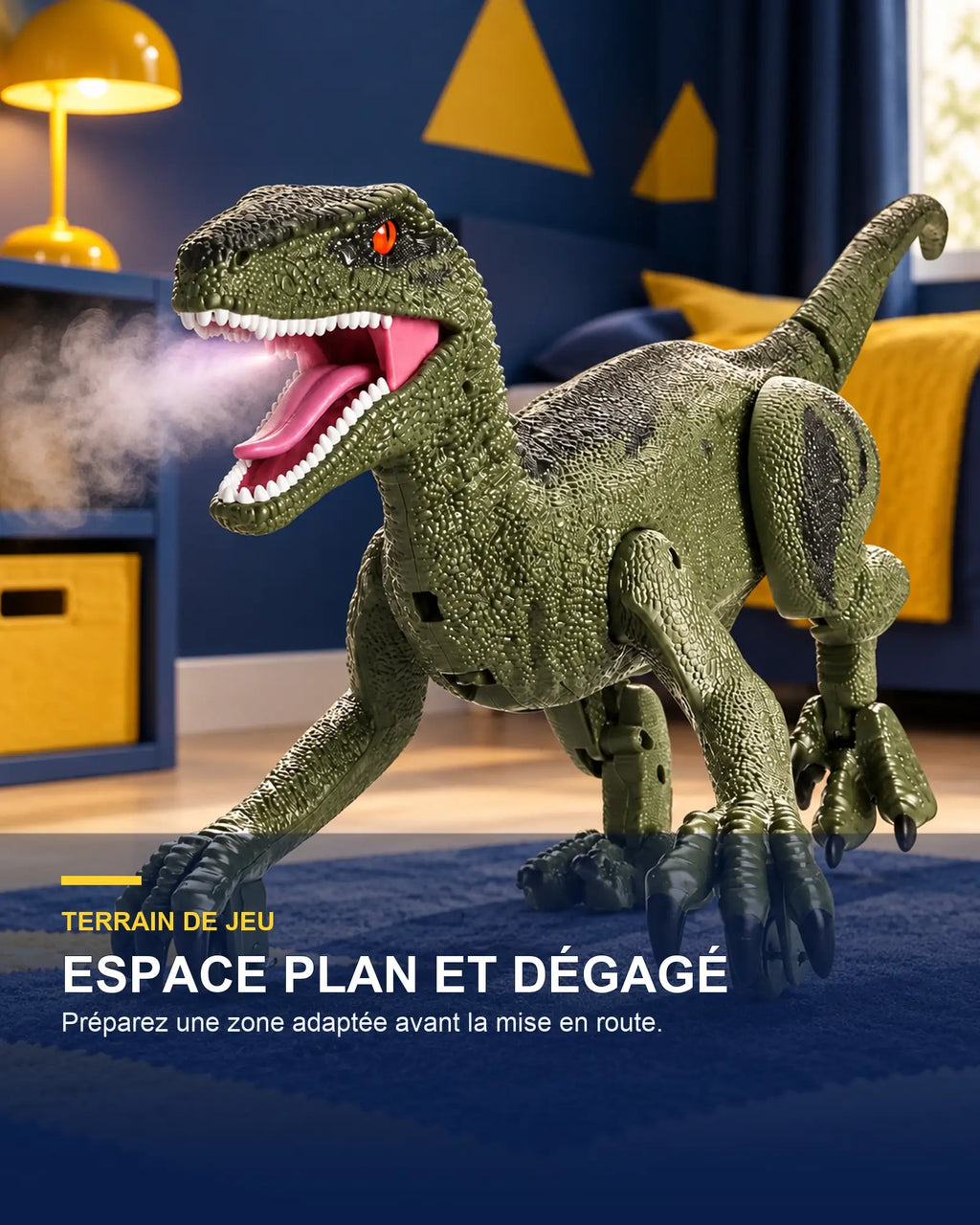 Dinosaure télécommandé avec brume – T-Rex Mist — mise en situation — Gift Mello