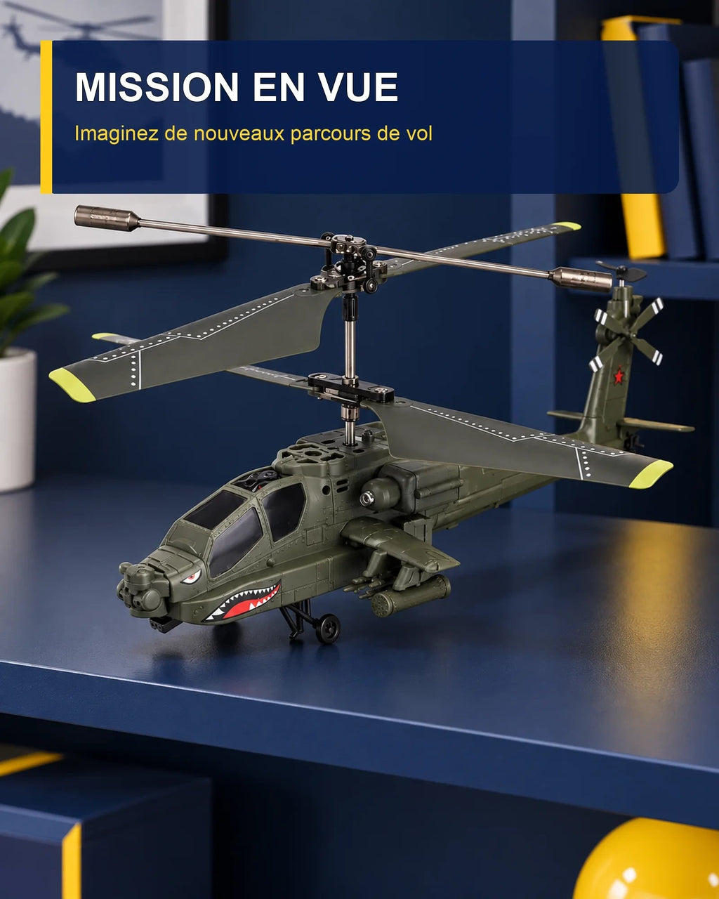Hélicoptère télécommandé Apache – Storm G9 – mise en situation – Gift Mello