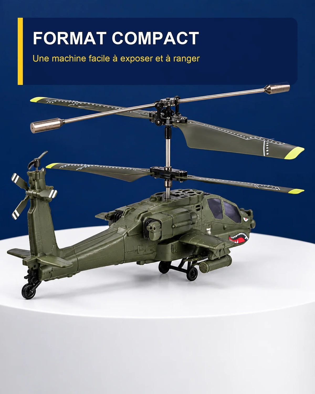 Hélicoptère télécommandé Apache – Storm G9 – angle arrière – Gift Mello