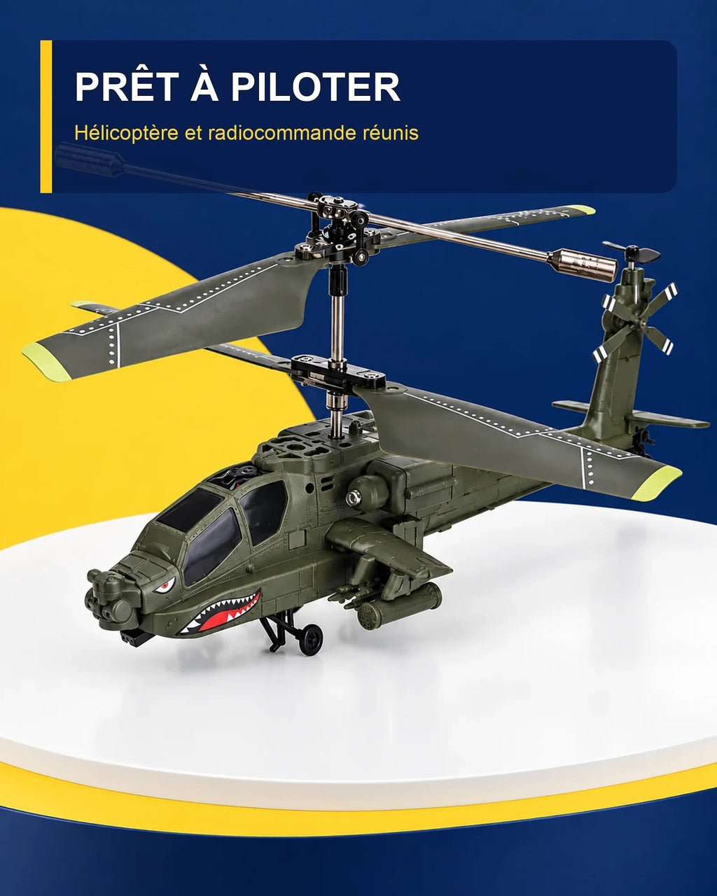Hélicoptère télécommandé Apache – Storm G9 – contenu du pack – Gift Mello