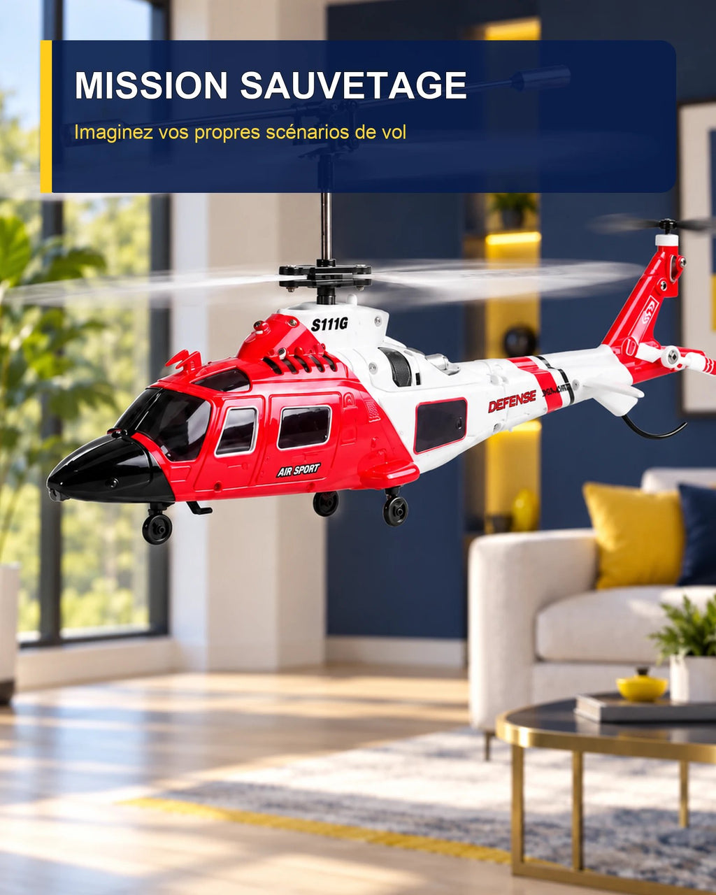 Hélicoptère télécommandé de secours – Coast Rescue G11 – mise en situation – Gift Mello