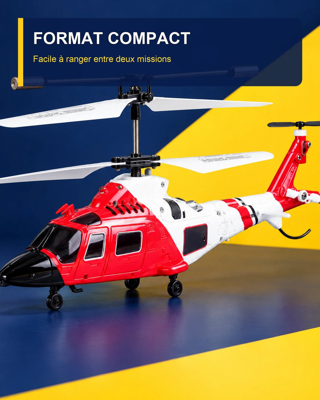 Hélicoptère télécommandé de secours – Coast Rescue G11 – angle arrière – Gift Mello