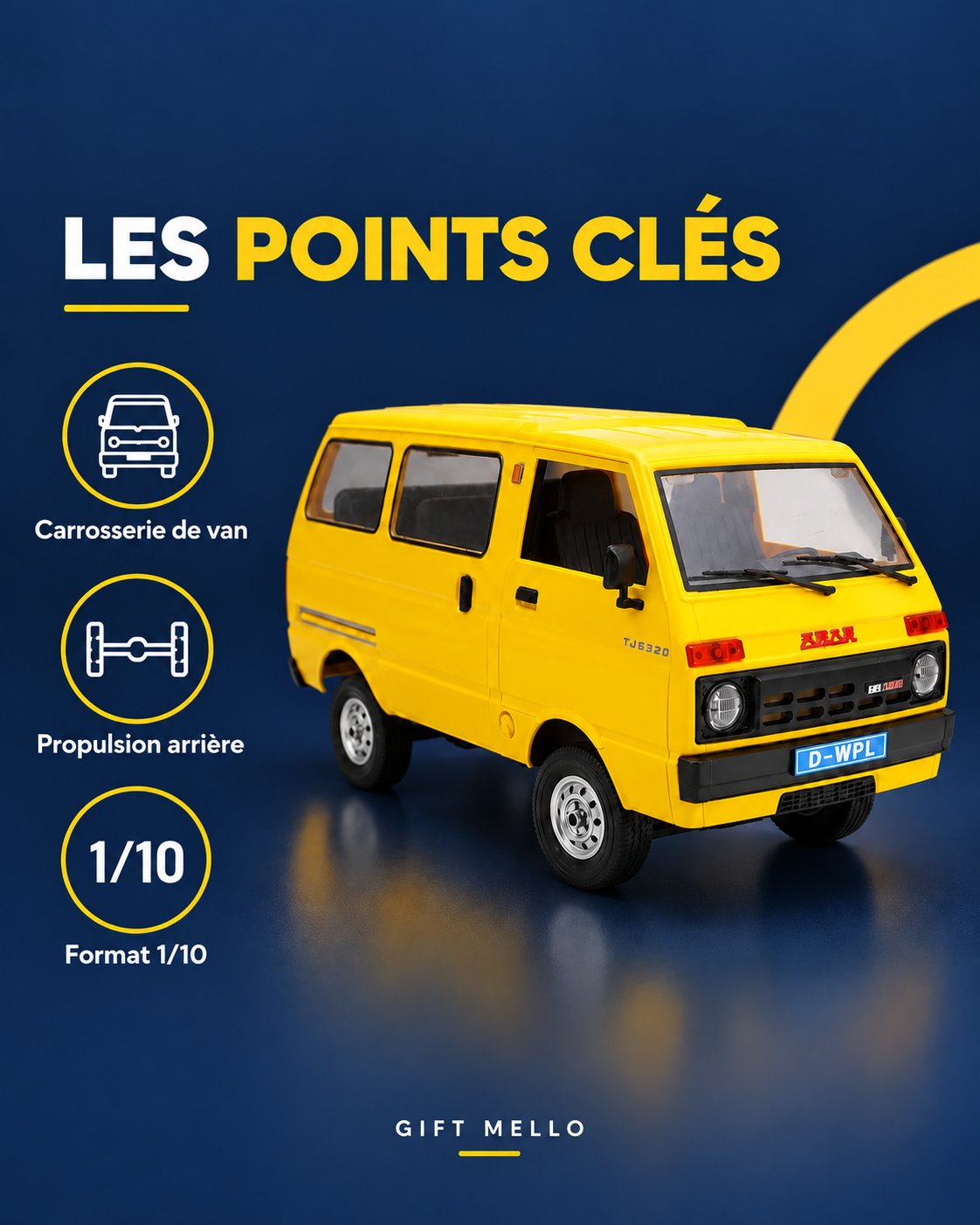 Voiture télécommandée 1/10 – Urban Cargo 10 — caracteristiques — Gift Mello