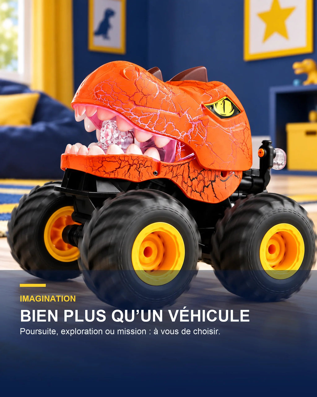 Voiture dinosaure télécommandée – DinoDash One — mise en situation — Gift Mello