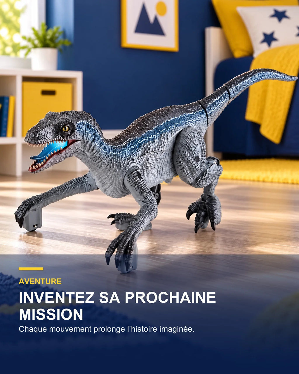 Dinosaure robot télécommandé – CyberRex Motion — mise en situation — Gift Mello