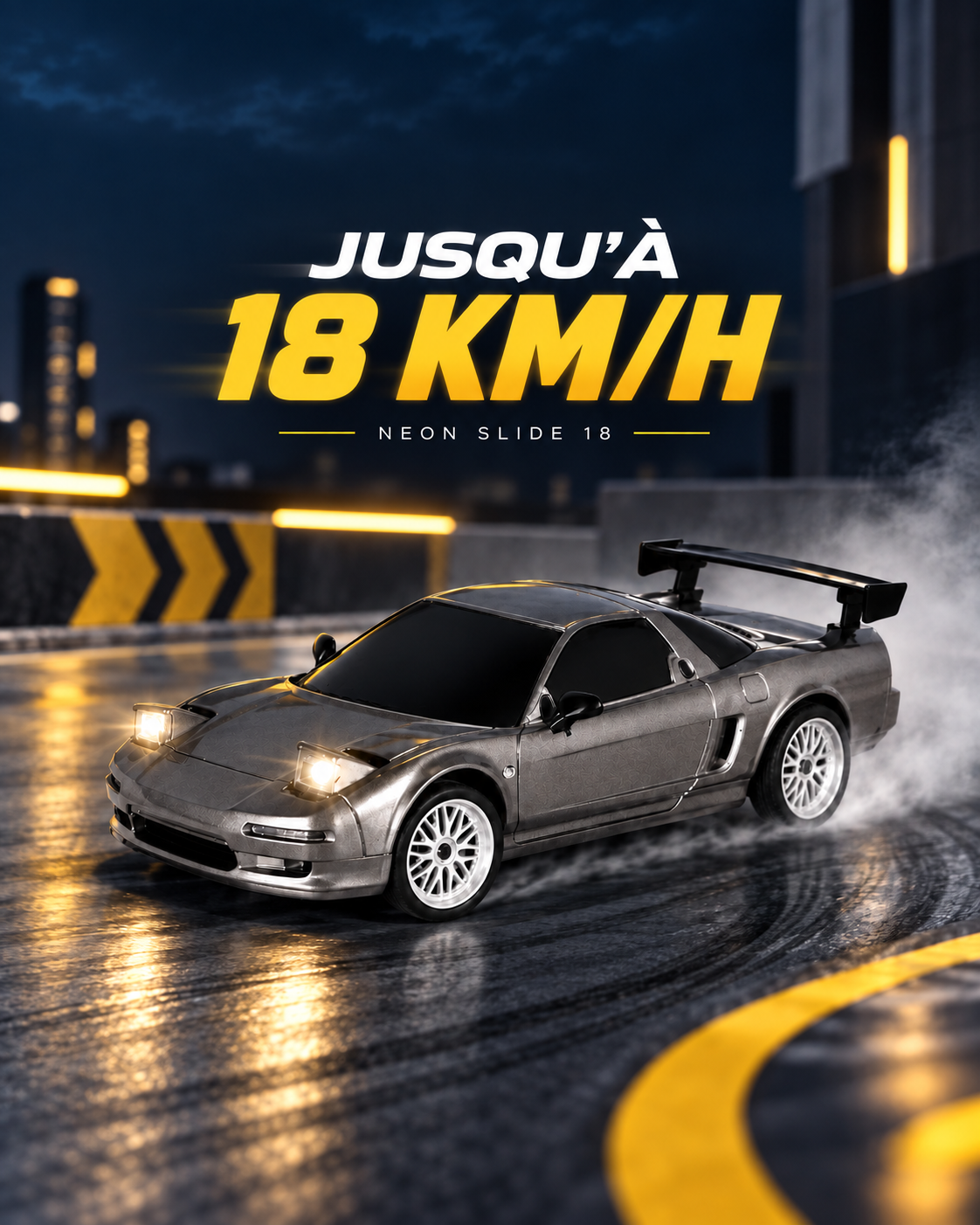 Voiture télécommandée drift 1/18 – Neon Slide 18 — speed — Gift Mello