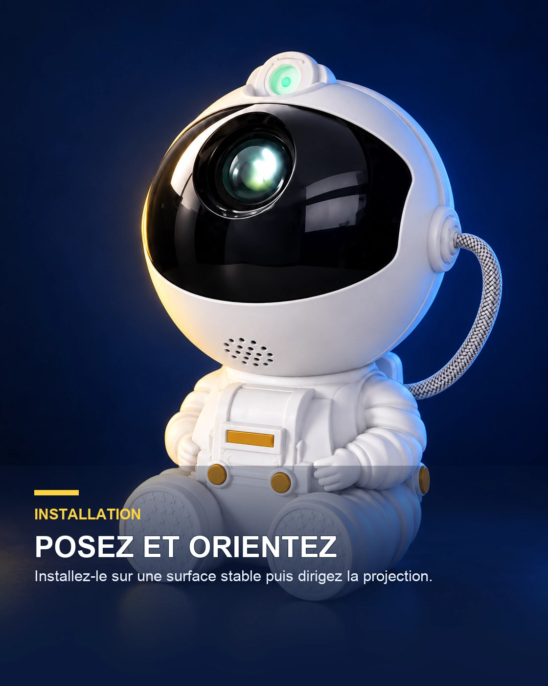 Projecteur ciel étoilé 8 modes – Nebula Eight — mise en place — Gift Mello