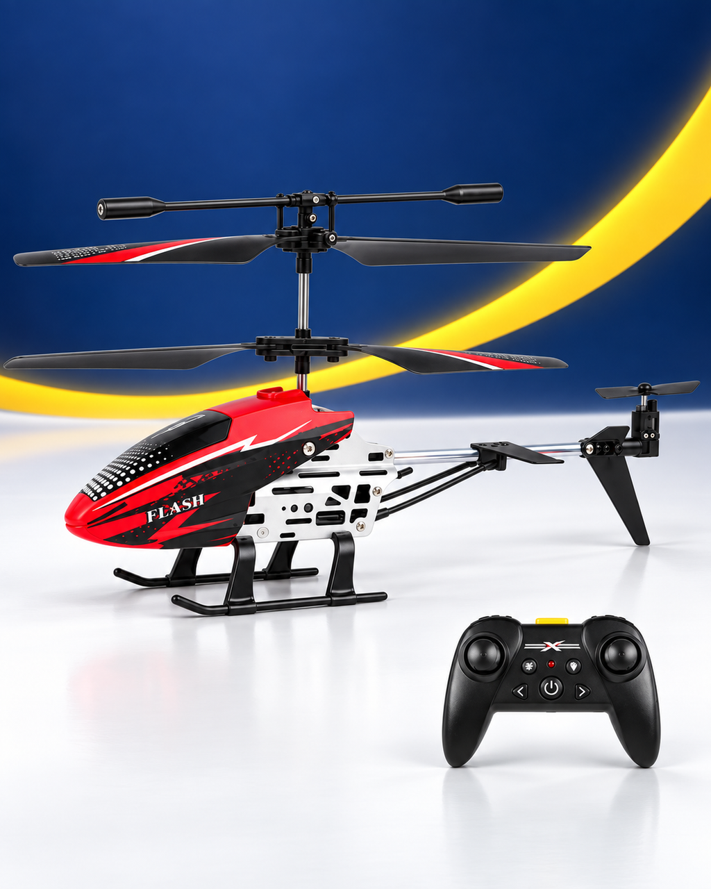 Hélicoptère télécommandé lumineux – Neon Flight J9 – vue principale – Gift Mello