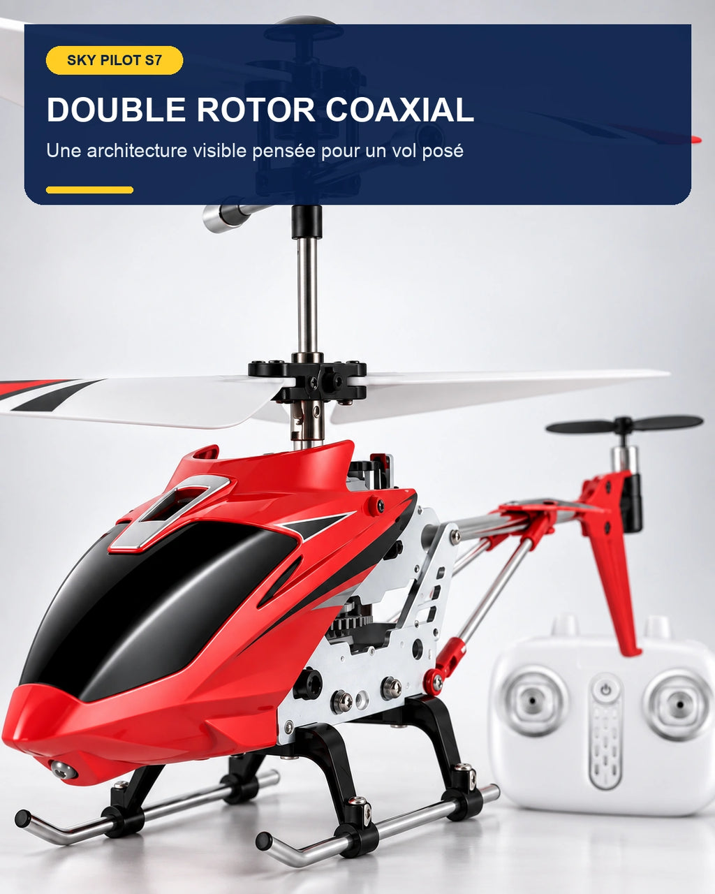 Sky Pilot S7 – détail du double rotor – Gift Mello