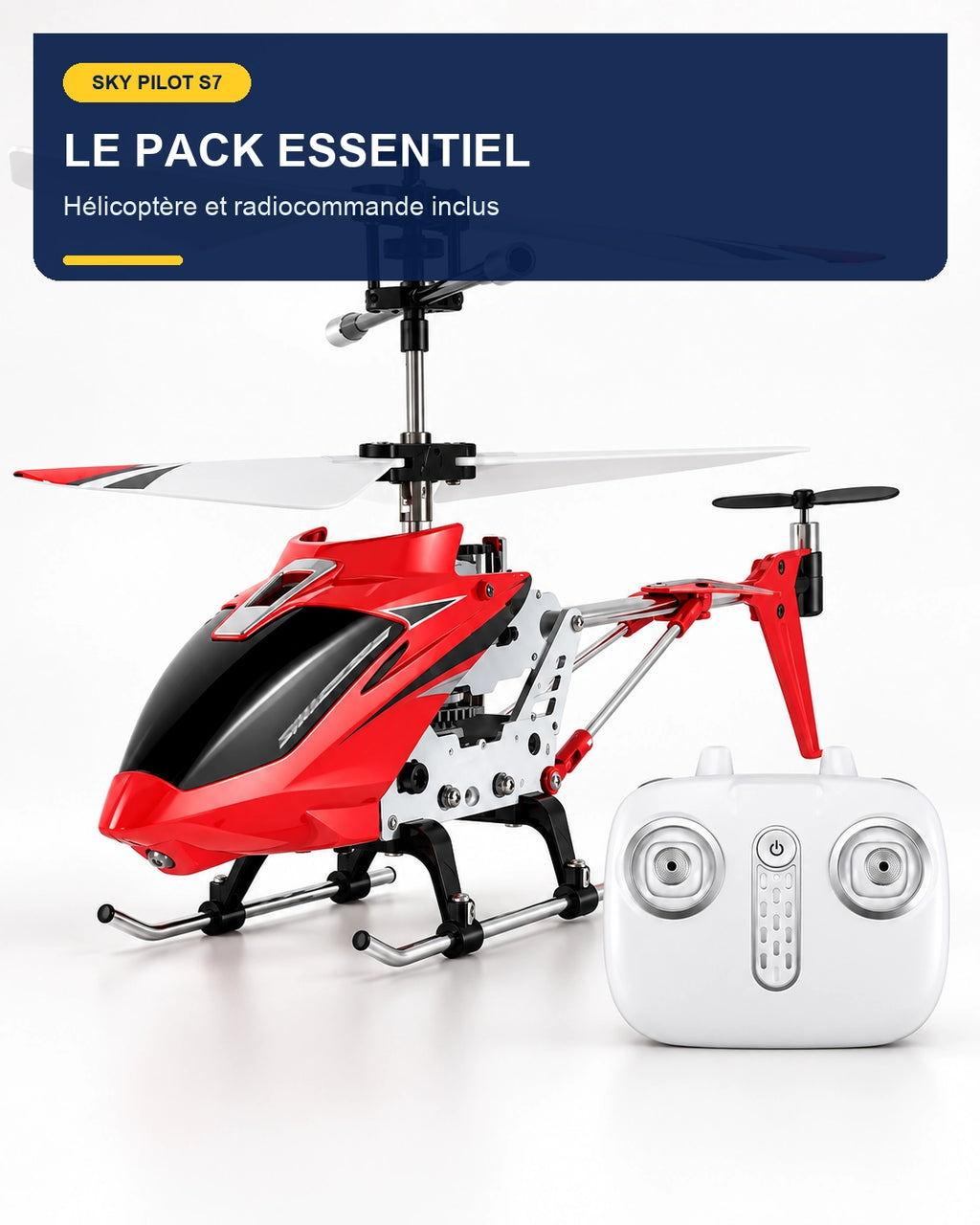 Sky Pilot S7 – hélicoptère et radiocommande – Gift Mello