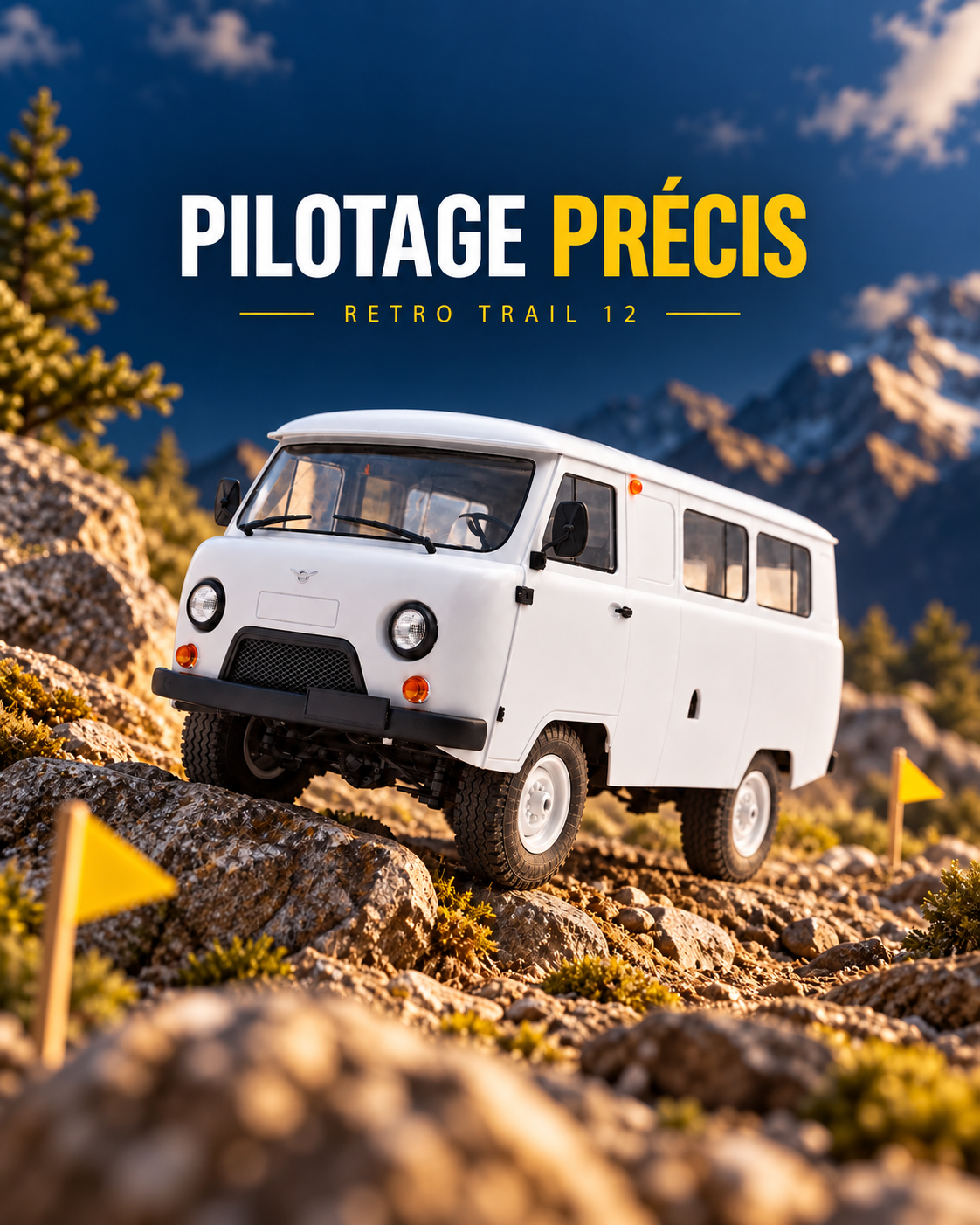 Voiture télécommandée crawler 1/12 – Retro Trail 12 — speed — Gift Mello