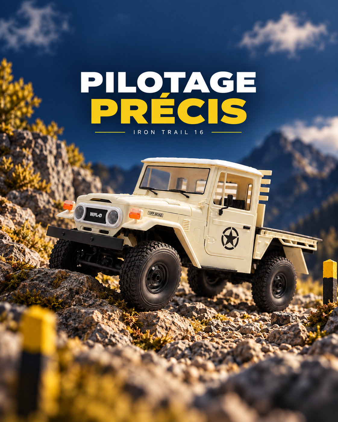Voiture télécommandée crawler 1/16 – Iron Trail 16 — speed — Gift Mello