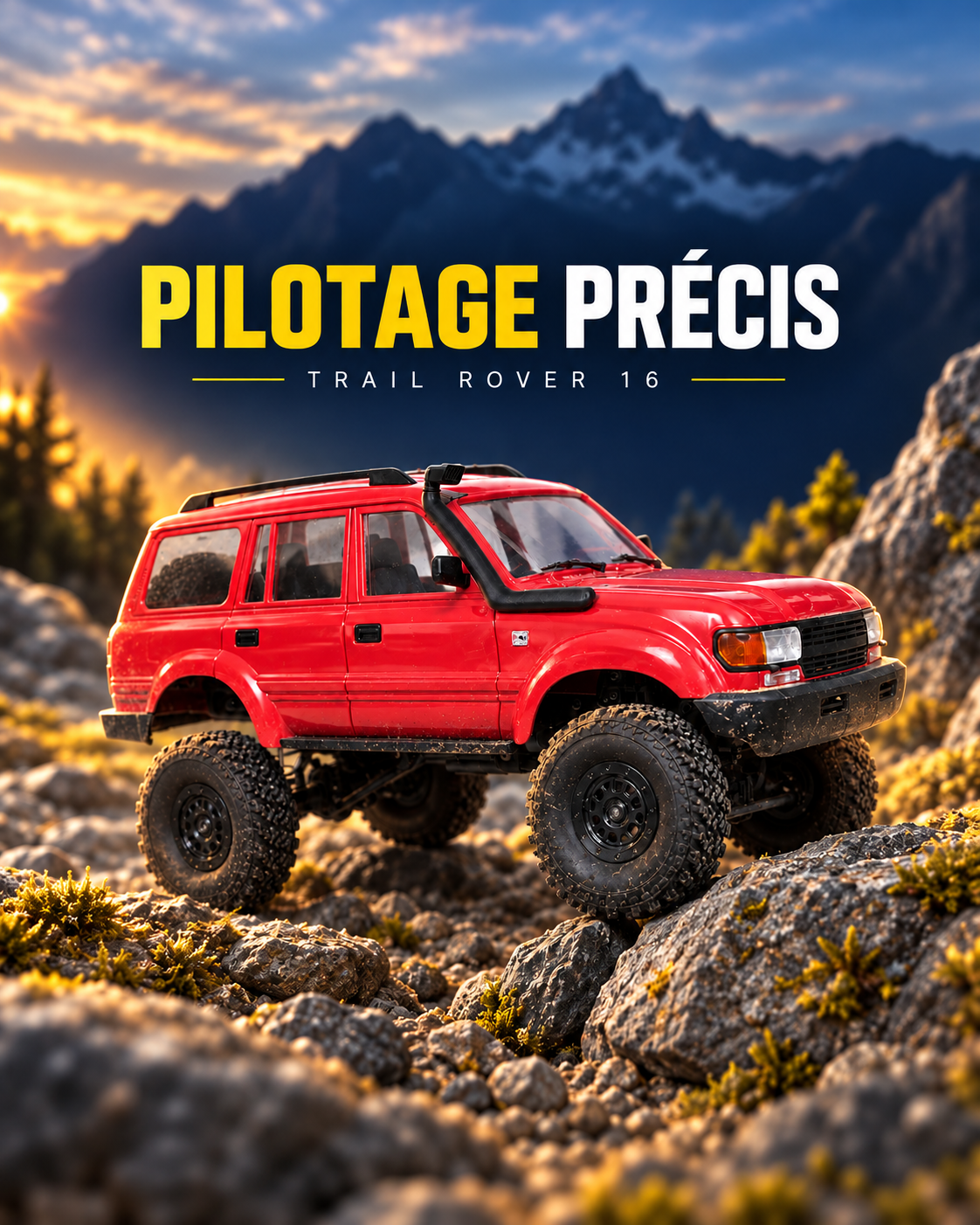 Voiture télécommandée crawler 1/16 – Trail Rover 16 — speed — Gift Mello