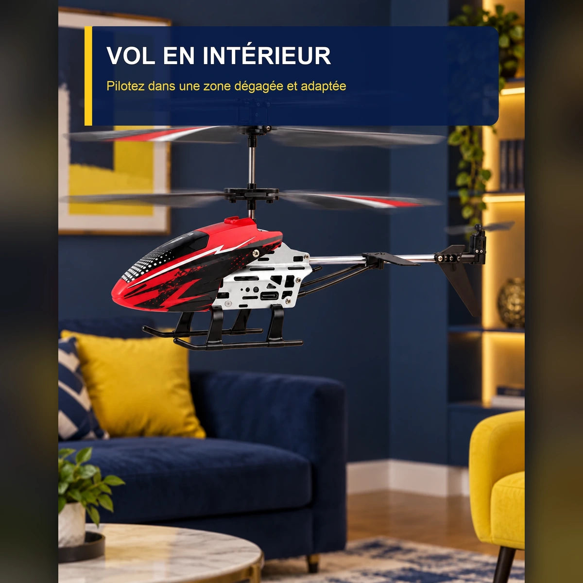 Hélicoptère télécommandé lumineux – Neon Flight J9 — fonctionnalité 1