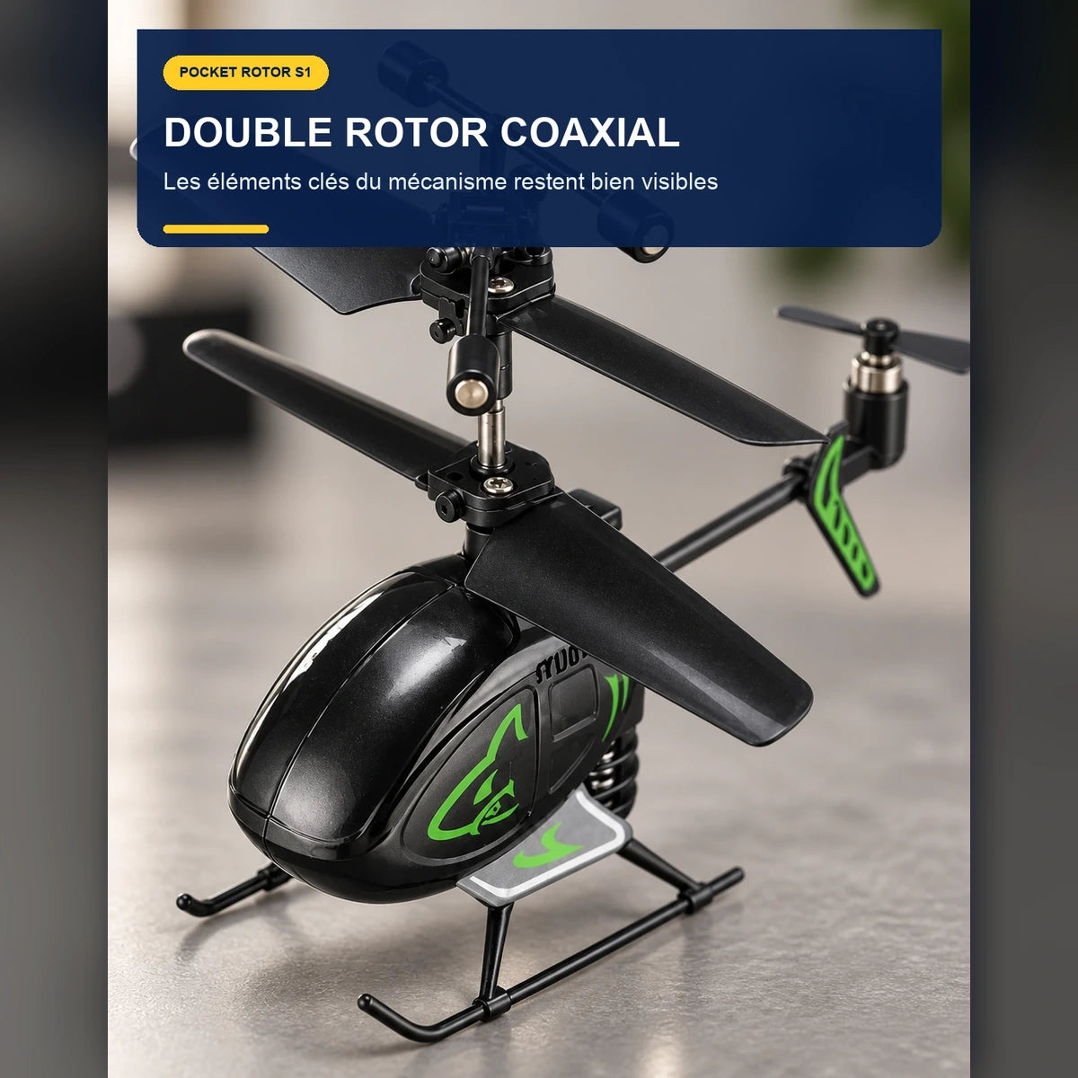 Mini hélicoptère télécommandé – Pocket Rotor S1 — fonctionnalité 2